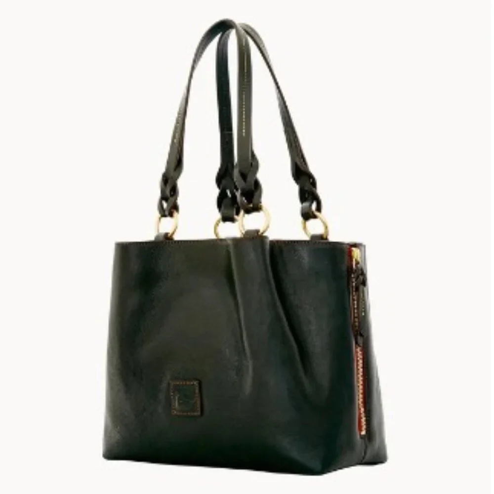 DOONEY & BOURKE FLORENTINE LARGE ZIP BARLOW – BLACK - Picture 3 of 11